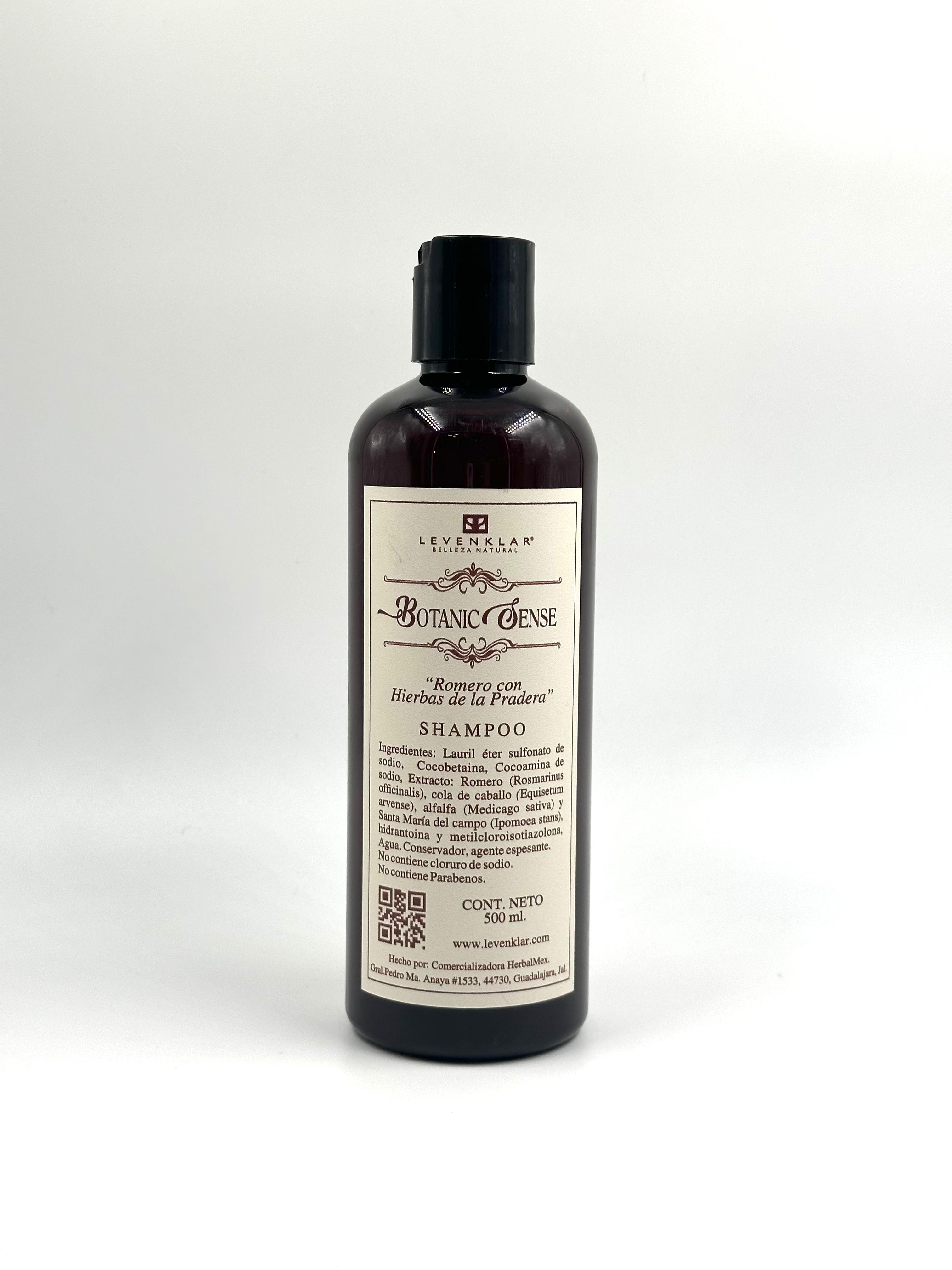 Shampoo Botanic Sense Levenklar. Romero con hierbas de la pradera