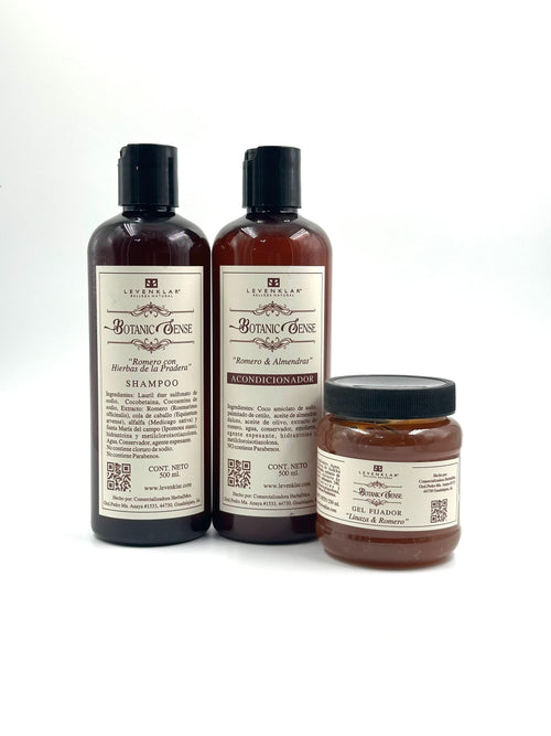 Kit con Gel fijador. Botanic sense